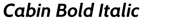 Cabin Bold Italic