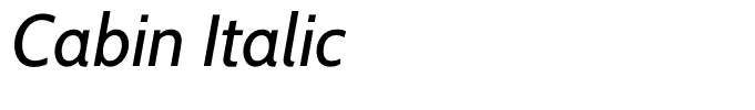 Cabin Italic