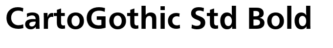 CartoGothic Std Bold