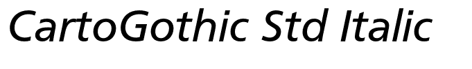 CartoGothic Std Italic