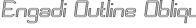 Engadi Outline Oblique Regular