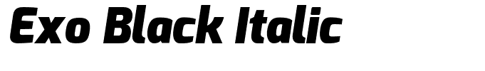 Exo Black Italic