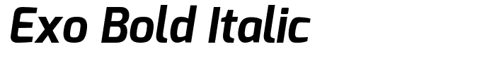 Exo Bold Italic