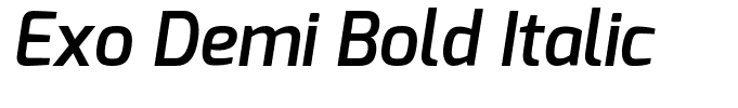 Exo Demi Bold Italic