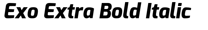 Exo Extra Bold Italic