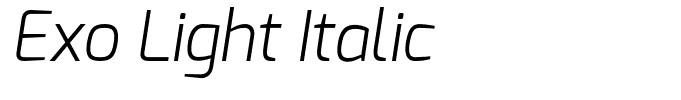 Exo Light Italic