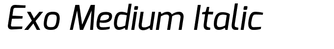 Exo Medium Italic