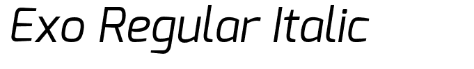 Exo Regular Italic