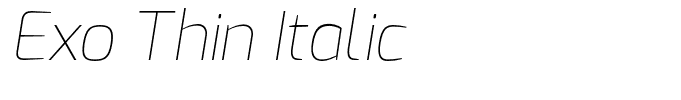 Exo Thin Italic