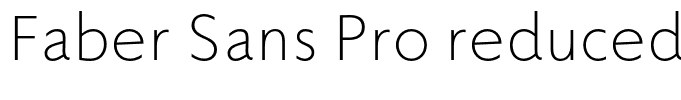 Faber Sans Pro reduced 45 Leicht