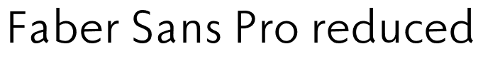 Faber Sans Pro reduced 55 Normal