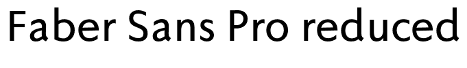 Faber Sans Pro reduced 65 Kraeftig