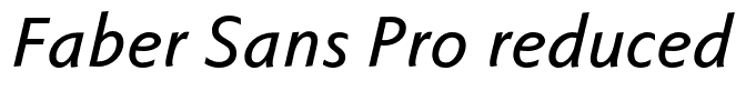 Faber Sans Pro reduced 66 Kraeftig Kursiv
