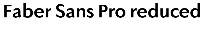 Faber Sans Pro reduced 75 Halbfett