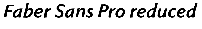 Faber Sans Pro reduced 76 Halbfett Kursiv