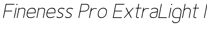 Fineness Pro ExtraLight Italic Italic