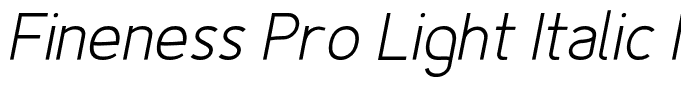 Fineness Pro Light Italic Italic