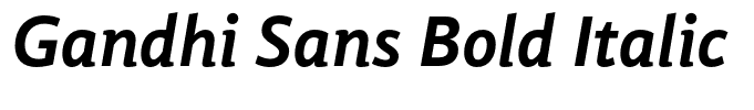 Gandhi Sans Bold Italic