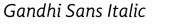 Gandhi Sans Italic