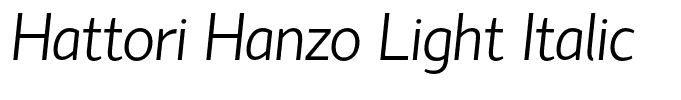 Hattori Hanzo Light Italic