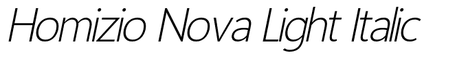 Homizio Nova Light Italic