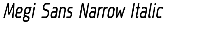 Megi Sans Narrow Italic