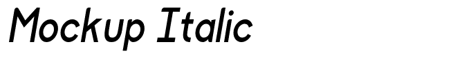 Mockup Italic
