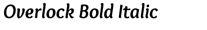 Overlock Bold Italic