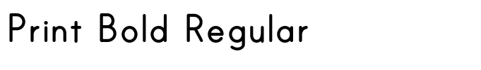 Print Bold Regular
