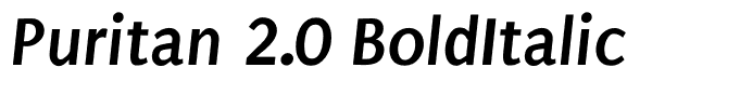 Puritan 2.0 BoldItalic
