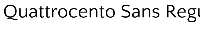 Quattrocento Sans Regular