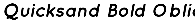 Quicksand Bold Oblique Regular