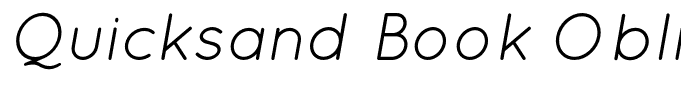 Quicksand Book Oblique Regular