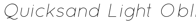 Quicksand Light Oblique Regular
