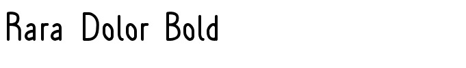 Rara Dolor Bold