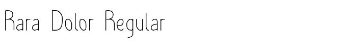 Rara Dolor Regular