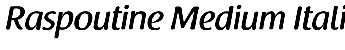 Raspoutine Medium Italic