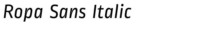 Ropa Sans Italic