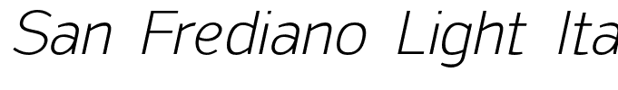 San Frediano Light Italic