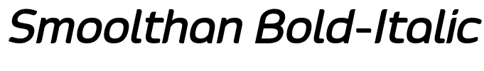 Smoolthan Bold-Italic
