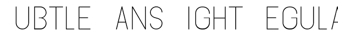Subtle Sans Light Regular