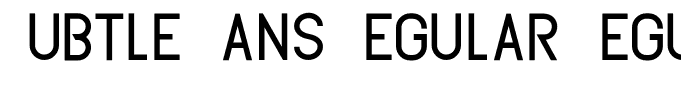 Subtle Sans Regular Regular