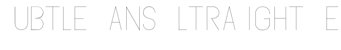 Subtle Sans UltraLight Regular