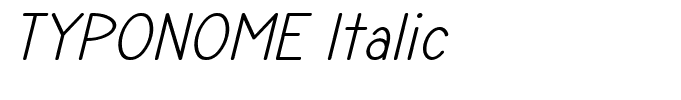 TYPONOME Italic