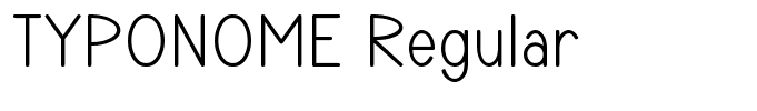 TYPONOME Regular