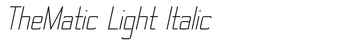TheMatic Light Italic