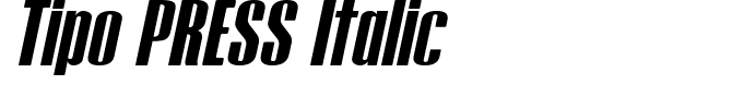Tipo PRESS Italic