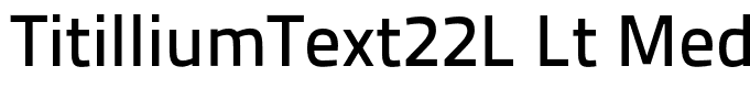TitilliumText22L Lt Medium