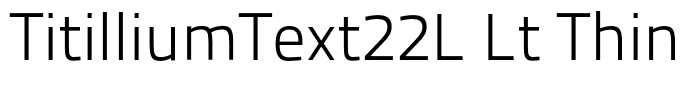 TitilliumText22L Lt Thin