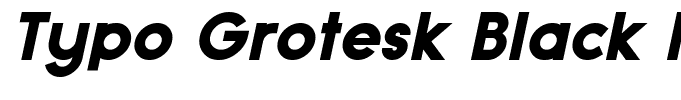 Typo Grotesk Black Italic